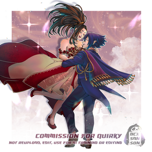 Commission for Quirky BNHA; Momo and Amajiki